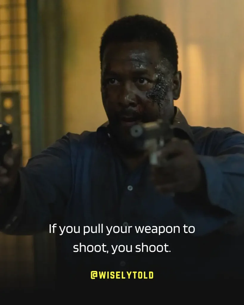 If you pull your weapon to shoot, you shoot.